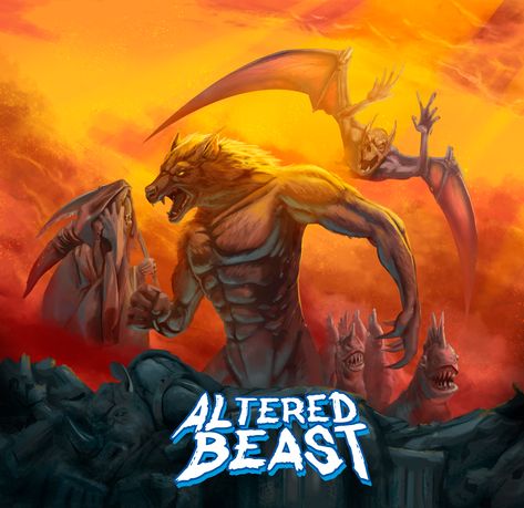 Altered Beast, Retro Gaming Art, Sega Games, Video Game Development, Figure Poses, Behance Project, Personal Project, My Childhood, Photo Frame Wall