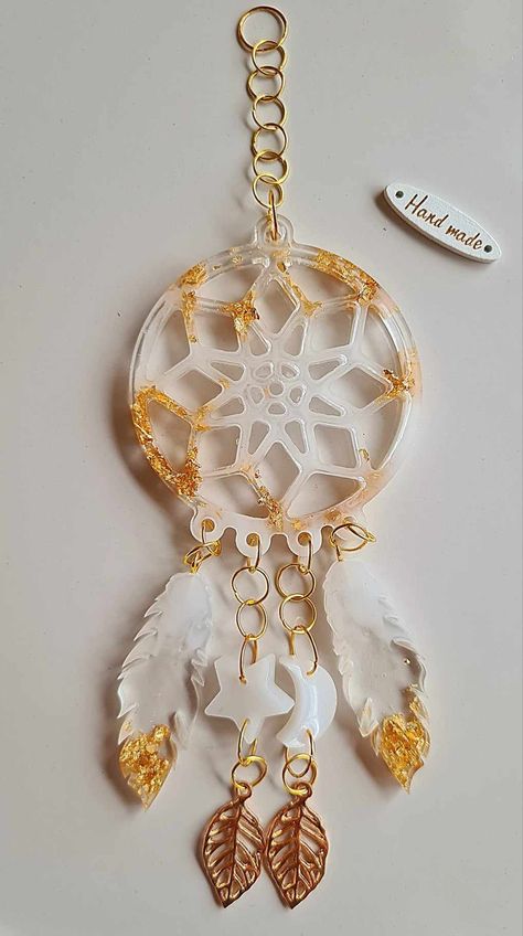 Bedroom Size, White Cloud, Resin Ideas, Beautiful Dream, Gold Flakes, Resin Earrings, Resin Crafts, Epoxy Resin, Dream Catcher