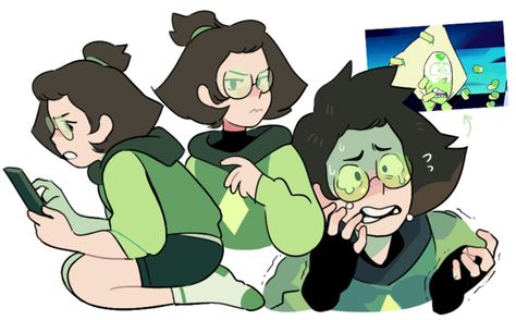 Cute human Peridot! Peridot As A Human, Steven Universe Human Version, Steven Universe As Humans, Gay Pfp For Discord, Human Steven Universe, Steven Universe Lapis And Peridot, Human Peridot, Steven Universe Peridot, Steven Universe Pictures