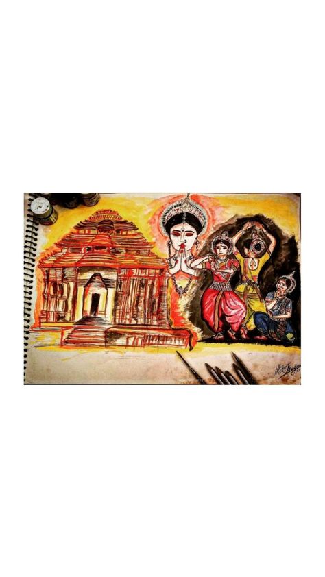 odisha and odisha ka traditional dance odishi Traditional Dance, Creative Sketches, Sketch