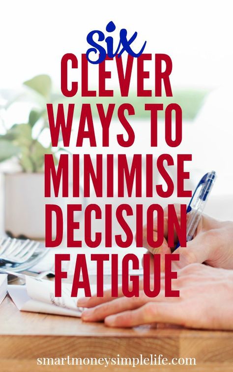 Minimise decision fatigue by streamlining your approach to your daily life. Use these six clever tips to help minimise decision fatigue and stress Organize Motivation, Pregnancy Hacks, Decision Fatigue, Avakin Life, Good Ideas, Teen Life Hacks, Money Life Hacks, Making Life Easier, Make Life Easier