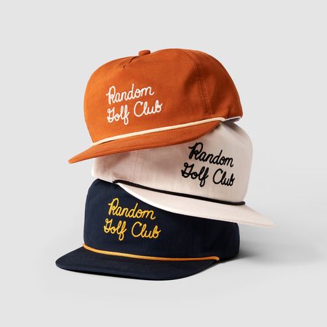 Random Golf Club | The Global Community of Local Golfers Guys Fashion Casual, Chain Stitch Embroidery, Sweat Stains, Golf Brands, Golf Wear, Retro Ads, Golf Hats, Golf Fashion, Golfers