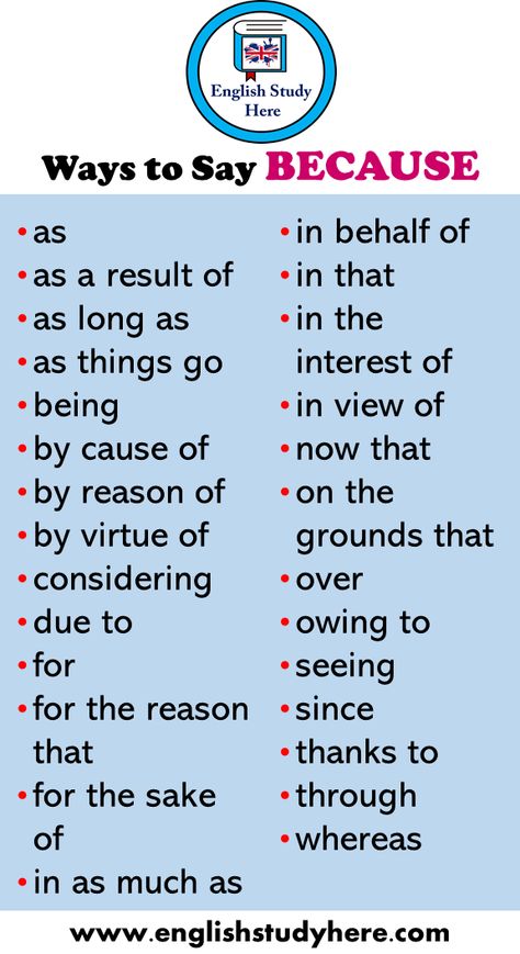 Because Synonyms Words, Instead Of Saying Because, Synonyms Of Because, Words To Use Instead Of For Example, Words To Say Instead Of Because, Synonym For Because, A Lot Synonyms, Say Synonyms, Ways To Say And