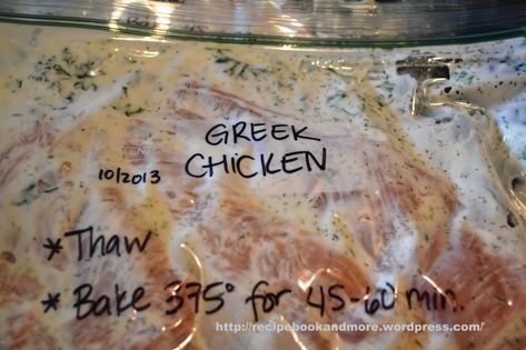 Freezer Breakfast Meals, Chicken Freezer, Greek Marinated Chicken, Greek Yogurt Chicken, Chicken Freezer Meals, Freezer Dinners, Yogurt Chicken, Freezer Friendly Meals, Freezable Meals