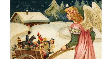 Christkind: How Does this Christmas Gift-Bringer Differ from Santa Claus? | Ancient Origins German Santa Claus, Christmas In Europe, Ancient Origins, Angel Cards, Presents For Kids, Christmas Postcard, Vintage Christmas Cards, Winter Fun, Outdoor Christmas Decorations