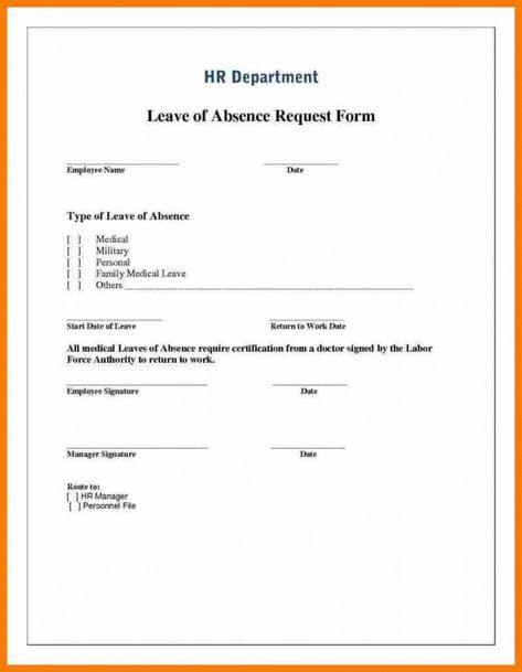 Image of free leave of absence form template ~ addictionary medical leave of absence form template doc. Medical leave of absence form template, Documentation is of crucial importance for companies and most companies no matter their size need various type... Leave Application Form, Leave Request Form, Medical Leave Application, Leave Form, Time Off Request Form, Printable Banner Template, Apology Letter, Leave Of Absence, Donation Form