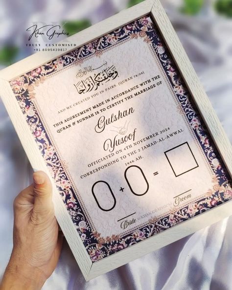 Nikah nama frame in elegant blue shade ✨ . . . . . DM to order yours now ! Shipping PAN india 🇮🇳 Only prepaid orders !! . For order queries DM or contact 📍 Khan graphics sirsi 📞 +91 8095439817 . . . . . . . #coupleframe #islamicframe #nikahnama #islamicwedding #nikah #nikahceremony #muslimwedding #graphics #sirsigraphics #couplenameframe #savethedate #nikahpen #graphicswork Couple frame, nikah , nikah frame, gifts , wedding gifts, small business, nikah pen , gifts for her, nikah nama, ni... Nikah Nama Design, Nikah Nama Frame, Nikah Frame, Nikah Pen, Couple Frame, Pen Gifts, Wedding Pen, Wedding Card Frames, Bridal Dupatta