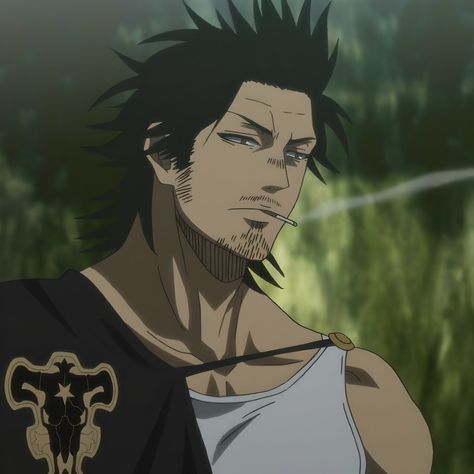 Yami Sukehiro Icon, Top Anime Characters, Anime Black Clover, Yami Sukehiro, رورونوا زورو, Clover Tattoos, Black Clover Manga, Animation Art Sketches, Anime Black