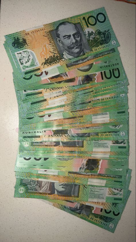 Aud Money, Money Australia, Aus Money Aesthetic, Money Aesthetic Australia, Australian Money Aesthetic, Australia Money, Australian Passport Aesthetic, Australian Money Stacks, Money Australian Cash