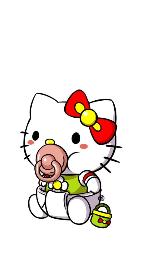 #hellokitty Hello Kitty Bebe, Putri Aurora, Hello Kitty Baby Shower, Tokidoki Characters, Hello Kitty Imagenes, Hello Sanrio, Hello Kitty Baby, Charmmy Kitty, Hello Kitty Images