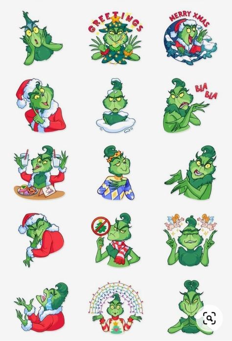 Nail Templates, Handmade Kids Gifts, Grinch Tree, Grinch Trees, Sticker Design Inspiration, Grinch Christmas Decorations, Emoji Stickers, Painted Ornaments, Mini Drawings