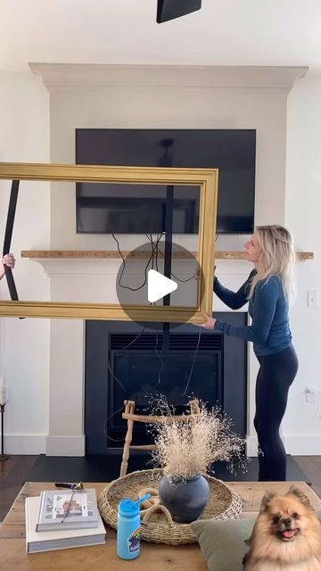 Jennifer H Marcy on Instagram: "Beautiful!🖼️ #diy #tv #frame" Cornice Tv, Hgtv Fixer Upper, Artificial Snow, Ikea Home, White Ornaments, David Guetta, Furniture Makeover Diy, Praise God, Flipping Furniture