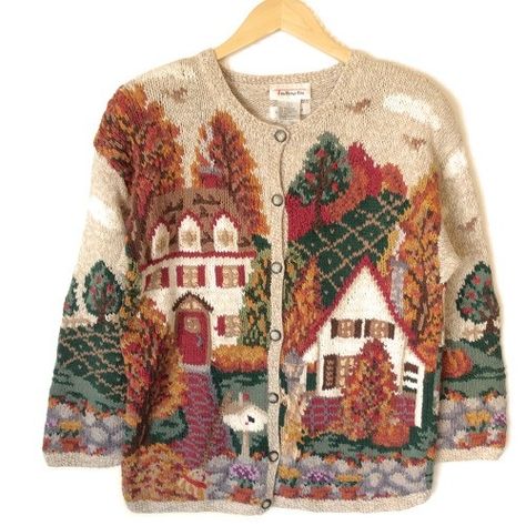 Fall Sweater, Autumn Outfit, Cute Sweaters, Vintage Knitting, Fall Sweaters, Dream Clothes, Ugly Sweater, Sweater Weather, Aesthetic Clothes