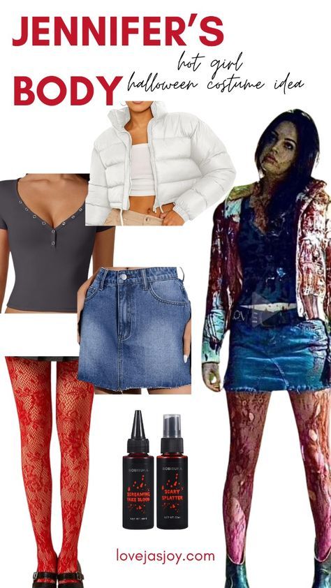 The Craft Halloween Outfits, Megan Fox’s Halloween Costumes, Jennifer’s Body Clothes, Jennifer's Body Costume Halloween Diy, Jennifer’s Body Costume Puffer, Cvnty Halloween Costumes, Jennifer's Body Outfits Halloween, Halloween Costumes Women Spooky, Jennifer Halloween Costume