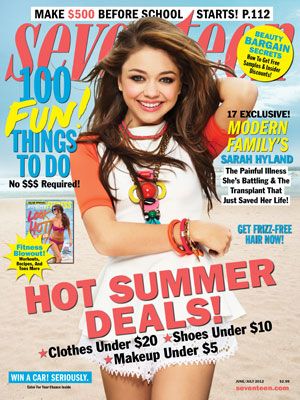 .. Modern Family Sarah Hyland, Seventeen Magazine Covers, Workout Hairstyles, Sarah Hyland, Teen Magazine, Frizz Free Hair, Celebrity Workout, Seventeen Magazine, Fun Quizzes