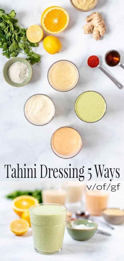 Tahini Salad, Tahini Salad Dressing, Healthy Dip, Tahini Recipe, Vegan Salad Dressing, Vegan Dressing, Grain Bowls, Lemon Tahini Dressing, Salad Dressing Recipes Homemade