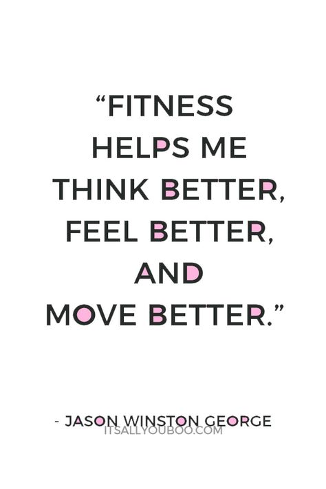 "Fitness helps me think better, feel better, and move better" – Jason Winston George. Click here to set and crush your fitness resolutions in the new year. You got this! Let’s get started. #FitnessGoals #HealthGoals #NewYearsGoal #NewYearsResolution #HealthandFitness #HealthAndFitnessGoals #MindBodySpirit #Wellness #HealthyLife #HealthyBody #HealthFitness #GetHealthy #HealthyHabits #HealthyChoices #Motivation #AchieveYourGoals #GoalGetter #Millennials #GoalSetting #EatClean New Year Gym Resolution, New Year Fitness Quotes, New Year Fitness, Stroller Strides, Cricut Sayings, Pilates Quotes, Fitness Resolutions, Gym Quotes, Workout Quotes