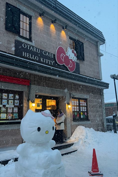 Otaru Hokkaido Winter, Tokyo Winter Aesthetic, Japan Snow Aesthetic, Japan Winter Aesthetic, Tokyo Hello Kitty, Hokkaido Japan Winter, Otaru Japan, Christmas In Japan, Otaru Hokkaido