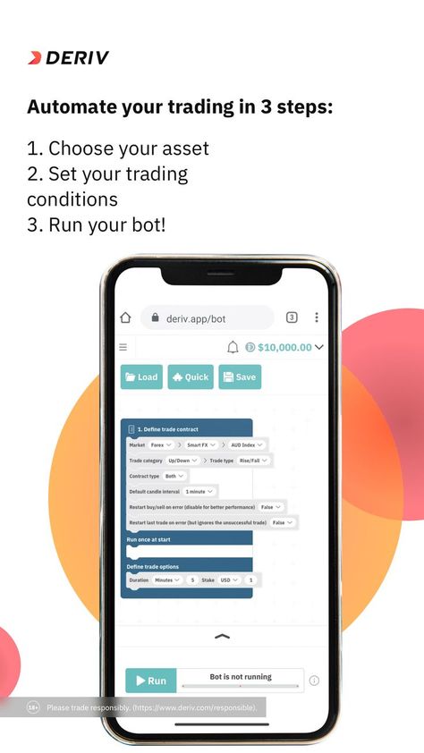 Build your trading bot now and let it do all the trading for you. Available exclusively on Deriv. Get trading → https://deriv.link/3hn2UwB Forex Trading Quotes, Trading Bot, Trading Quotes, Automated Trading, Trading Platform, Trading Strategies, Forex Trading, Coding, Tools