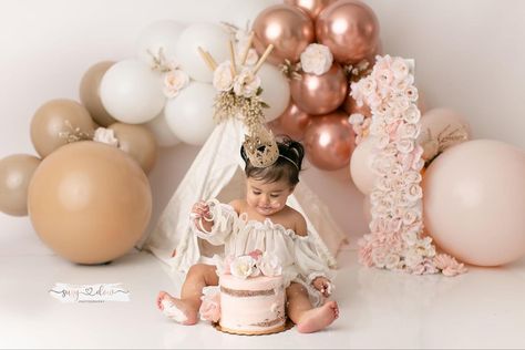 Boho 1st Birthday Smash Cake, Isnt She Onederful Birthday Smash Cake, Rainbow Boho Cake Smash, Boho Cake First Birthdays, Isn’t She Onederful Cake Smash, Boho Birthday Photoshoot Ideas, Boho Cake Smash Photography, Boho Smash Cake Photoshoot, Boho 1st Birthday Pictures