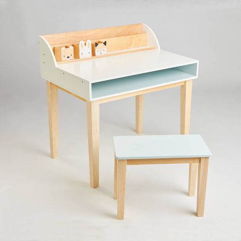 Child's desk and stool set - part of our eco friendly children's furniture range.   . Childrens Desk, Desk Dimensions, Kids Desk Chair, Desk Size, Desk And Chair, Beautiful Desk, Kids' Desk, Kid Desk, Wooden Pen