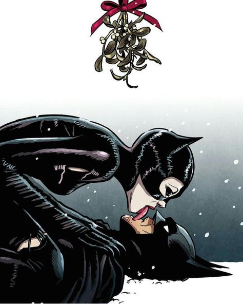 Batman: Mistletoe Can Be Deadly If You Eat it. Catwoman: But A Kiss Can Be Even Deadlier If You Mean It. Gato Batman, Catwoman Drawing, Batman Love, Catwoman Comic, Catwoman Cosplay, Julie Newmar, Cat Women, Creation Art, Batman Returns