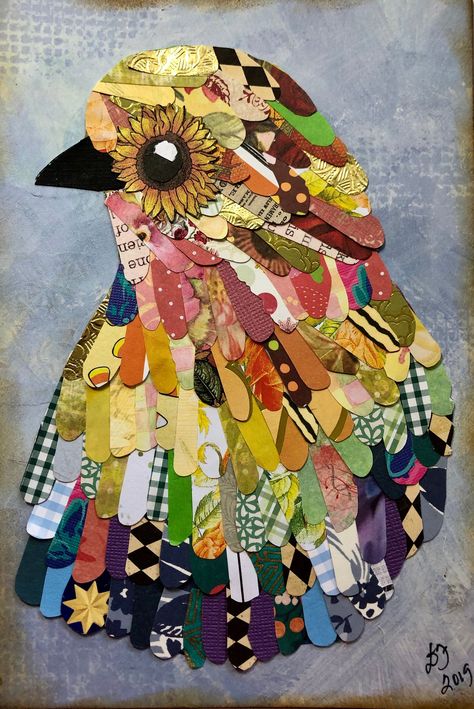 https://flic.kr/p/2g7x6XR | 5x7 Bird Collage Animal Collage Art, Collage Birds, Fabric Collage Art, Collage Animals, Bird Collage, Animal Collage, Collage Quilts, Acrylic Drawing, Abstract Bird