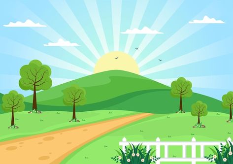 Sunrise landscape of morning scene mount... | Premium Vector #Freepik #vector #beach-sunset #night-beach #island-background #tropical-island Sunrise Landscape, Poster Banner, Nature Posters, Background Illustration, Vector Photo, Premium Vector, Graphic Resources, Clip Art, Lake