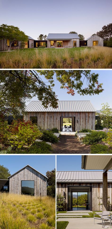 The Portola Valley Barn by Walker Warner Architects Wooden House, Modern Barn House, Red Hook, Wooden Houses, Barn Style House, Hus Inspiration, Wood Siding, Modern Barn, Farmhouse Exterior