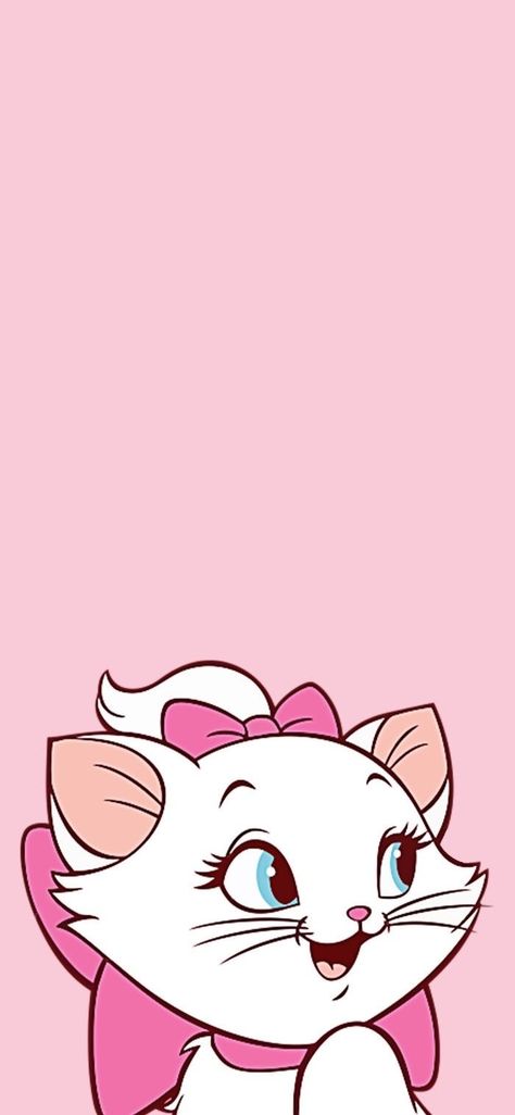 Marie Cat Wallpaper Iphone, Cat Marie Wallpapers, Marie Cat Wallpapers, Marie Aristocats Aesthetic, Marie Wallpaper, Wallpaper Gatos, Pink Wallpaper Laptop, Mickey Mouse Wallpaper Iphone, Cat Phone Wallpaper