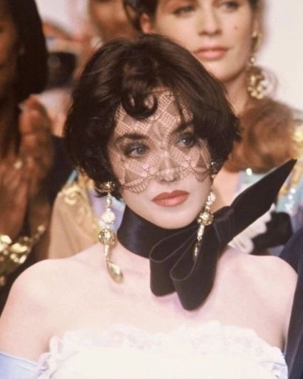 Isabelle Adjani, Christian Dior, Veil, A Woman, Dior, White, Black