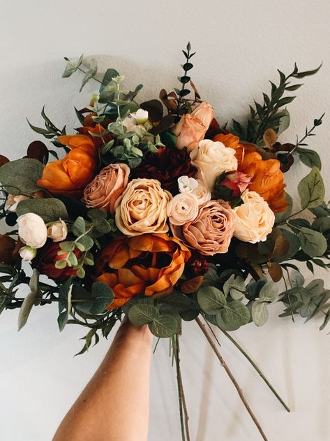 FlowerMarketChick - Etsy Terracotta Peony Bouquet, Fall Wedding Flowers Bouquets, Fall Ranunculus Bouquet, Fall Flower Bouquets Autumn, Autumn Wedding Bouquet October, Autumnal Bridal Bouquet, Fall Peony Bouquet, Fall Bridal Flowers, Autumn Wedding Flowers October Bridal Bouquets