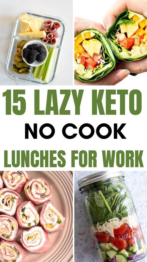 Lazy Keto Lunch, No Cook Keto, Keto Lunch Ideas For Work, Lunches For Work, Keto Lunch Recipes, Lunch Ideas For Work, Keto Quiche, Keto Lunches, Lazy Keto