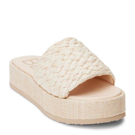 PRICES MAY VARY. Raffia upper Synthetic leather lining Padded insole Slip on style 1.5 inch platform Raffia Sandals, Athletic Sandals, Boutique Trends, Espadrilles Platform, Woven Raffia, Platform Slides, Beach Sandals, Sandal Fashion, Casual Sandals