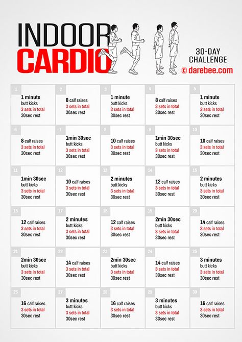 Fitness Challenges 30 Day Cardio Challenge, Indoor Cardio Workout, Assassins Workout, Darbee Workout, Handle Workout, Home Workouts For Beginners, Indoor Cardio, Cardio Workout Routines, Kettlebell Workout Routines