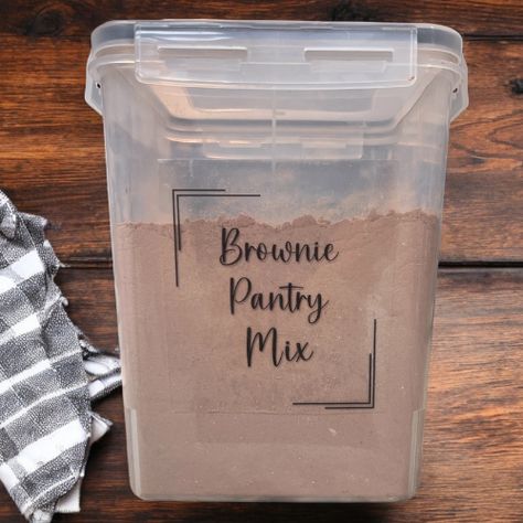 Bulk Brownie Pantry Mix Bulk Brownie Recipe, Bulk Mix Recipes, Bulk Brownie Mix Recipes, Brownie Dry Mix Recipe, Homemade Brownie Mix Bulk, Dry Pantry Mixes, Diy Bulk Pantry Mixes, Diy Brownie Mix Recipes, Homemade Brownie Mix Recipe