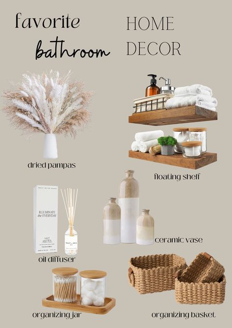 Neutral Bathroom Decor, Bathroom Counter Decor, Guest Bathroom Decor, Bathroom Oasis, Restroom Decor, Beige Bathroom, Bathroom Decor Apartment, Counter Decor, Bathroom Design Decor