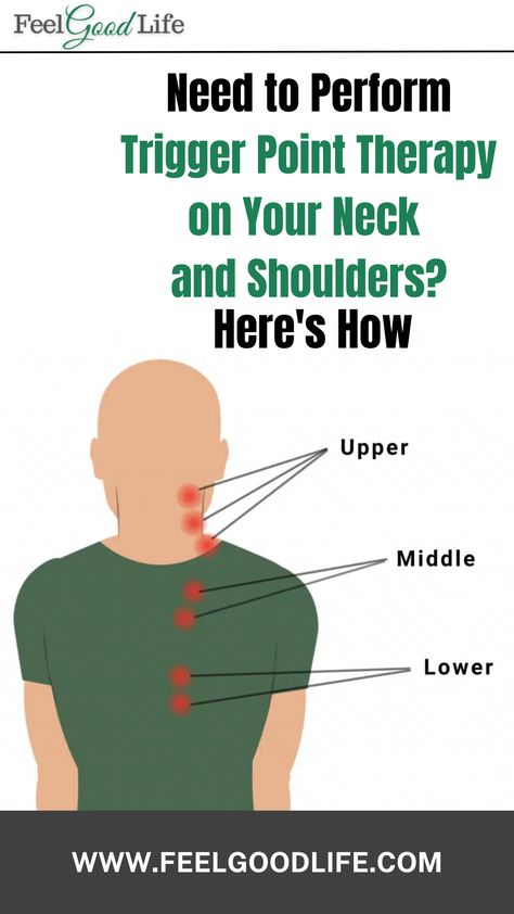 Massage Neck And Shoulders, Shoulder Trigger Points, Neck Pain Exercises, Trigger Point Release, Massage Neck, Neck And Shoulder Exercises, Pressure Point Therapy, Trigger Point Massage, Referred Pain