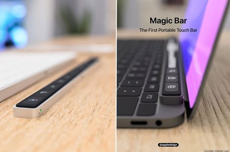 The innovative new MacBook Pro models released this year have dropped the infamous Touch Bar in favor of a row of physical function keys. A... Macbook Pro Touch Bar, New Macbook Pro, Macbook Accessories, Magic Bars, Newest Macbook Pro, Work Routine, New Macbook, Power Plug, Yanko Design