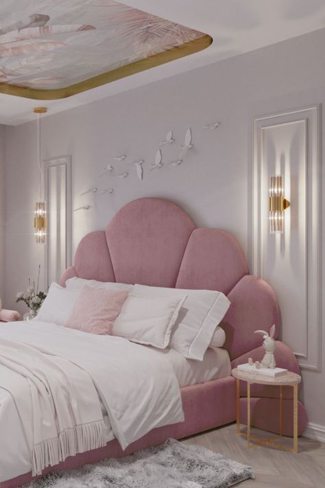 Pink Velvet Bed, Aesthetics Room Decor, Purple Bedroom Decor, Lights Room, Cheap Room Decor, Room Decoration Bedroom, Room Decoration Aesthetic, Decorations Lights, Luxury Bedroom Decor