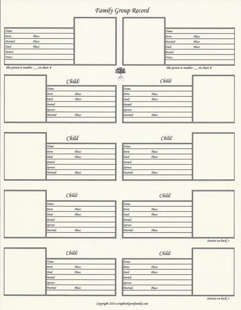 Family Tree Scrapbook, Ancestry Tips, Printable Family Tree, Family Tree Forms, Ancestry Chart, Blank Family Tree, Free Genealogy Sites, Genealogy Ideas, Family Tree Printable