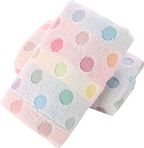 Amazon.com: Pidada 100% Cotton Hand Towels Colorful Polka Dot Pattern Soft Absorbent Towel for Bathroom 13.4 x 30 Inch Set of 2 (Beige) : Home & Kitchen