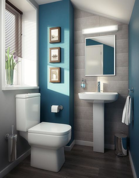 Design Interior Baie, Small Bathroom Remodel Designs, Modern Style Bathroom, Bilik Air, Modern Toilet, Bathroom Color, Bathroom Remodel Designs, Bad Design, Small Bathroom Design