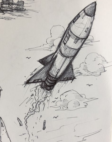 ‪Last #rocket #blastoff #sketch #dailysketch #sketchbook #sketches #scifi #scifiart #mikephillipsart #sketchart #sketchartist #space #outerspace #spacerace 110/365 #conceptsketch #story #visdev #doodle #drawing #draw #ink ‬ Sketchbook Ideas Space, Astronomy Sketch Art, Drawing Ideas For Big Paper, Space Sketches Pencil, Astronomy Drawing Aesthetic, Rocket Sketch Drawings, Rocket In Space Drawing, Rocket Drawing Aesthetic, Rocket Ship Sketch