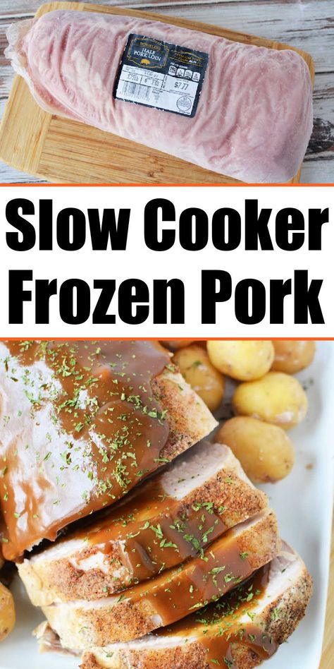 Pork Loin In A Crockpot Recipe, Boneless Pork Tenderloin Recipes Crockpot, Boneless Pork Loin In Crockpot, Crock Pork Tenderloin Recipes, Frozen Pork Roast Crock Pot Recipes, Pork Loin Shredded Crock Pot, Trisha Yearwood Pork Loin Crock Pot, Frozen Pork Loin Recipes, Pork Tenderloin Tips Crockpot