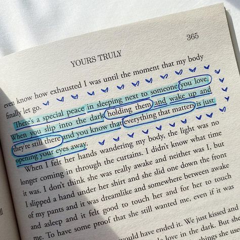 Blue Book Annotations, Your Truly Abby Jimenez, Abby Jimenez Quotes, Yours Truly Book, Yours Truly Aesthetic, Yours Truly Abby Jimenez, Preppy Books, Books Annotations, Book Annotating