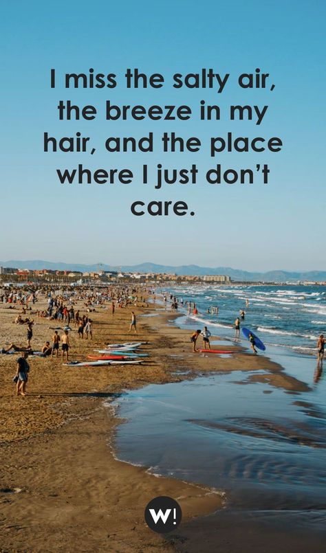 Missing Beach Captions For Instagram, Missing The Beach Captions, Miss The Beach Quotes, Missing The Ocean Quotes, Water Captions, Sea Shore Quotes, Beach Escape Quotes, Ocean Captions, Cute Beach Quotes