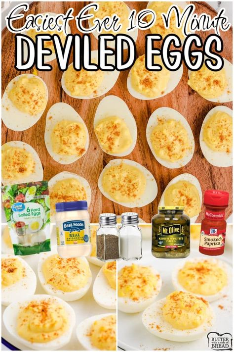 Brunch Finger Foods, Deviled Eggs With Relish, Pickled Deviled Eggs, Butter Bread Recipe, Egg Salad Recipe Easy, Thanksgiving Crockpot Recipes, Easy Pickle, Deviled Eggs Recipe Easy, Deviled Egg Salad