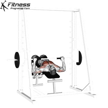 Bench Press Smith Machine, Smith Machine Bench Press, Smith Machine Chest Workout, Bench Press Muscles Worked, Decline Bench Press, Best Chest Exercises, Shoulder Workout Routine, Free Workout Plans, Push Workout