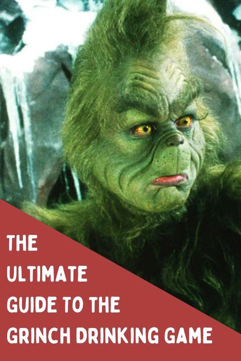 The Ultimate Guide To the Grinch Drinking Game - Fun Party Pop The Grinch Drinking Game, Grinch Grab Drinking Game, Grinch Drinking Game, Grinch Games Parties, Grinch Games For Adults, Office Christmas Party Games, Grinch Night, Christmas Drinking Games, Movie Drinking Games